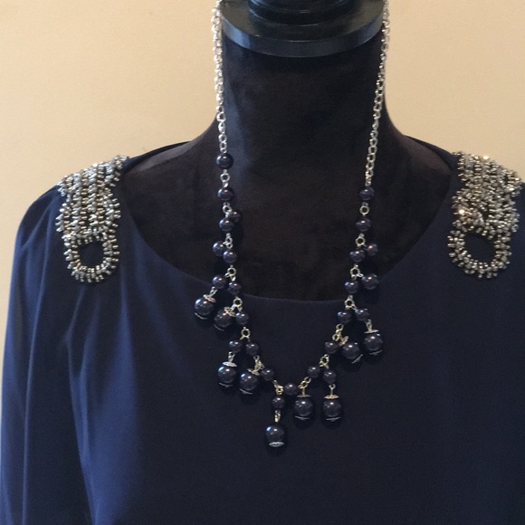 Beautiful navy blue dress - perfect for weddings - Picture 4 of 4